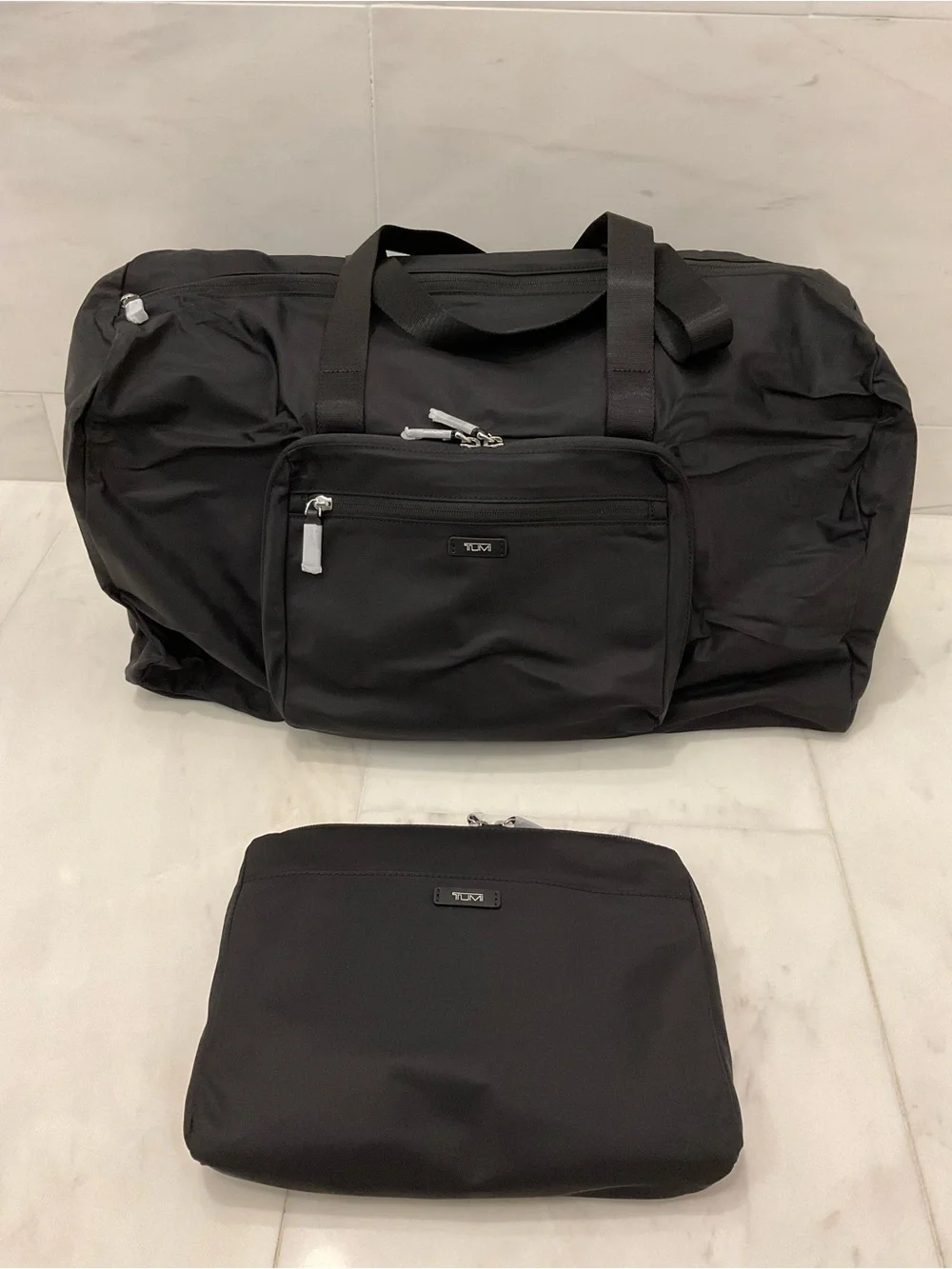 NEW TUMI Voyageur JUST IN CASE Nylon Packable 20.5” Duffel Bag - SOLID BLACK